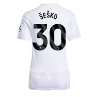 Stroje piłkarskie Manchester United Benjamin Sesko #30 Koszulka Wyjazdowej dla damskie 2025-26 Krótki Rękaw